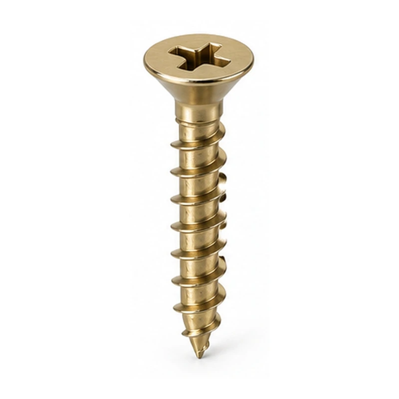 Brass wood screw