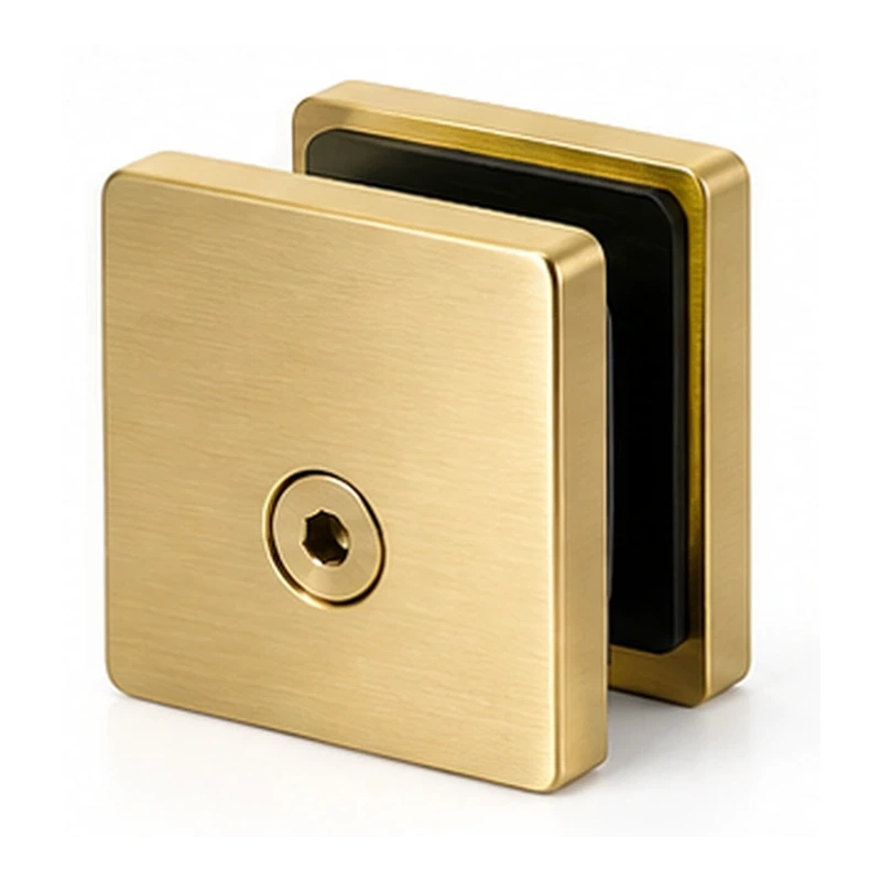 Gold square glass clamp