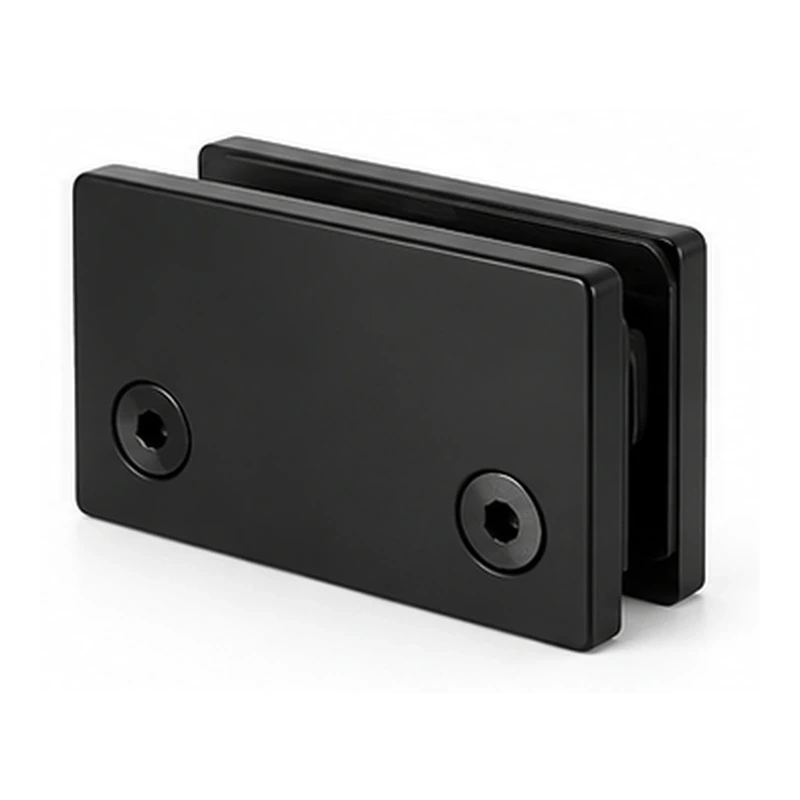 Black rectangular glass clamp
