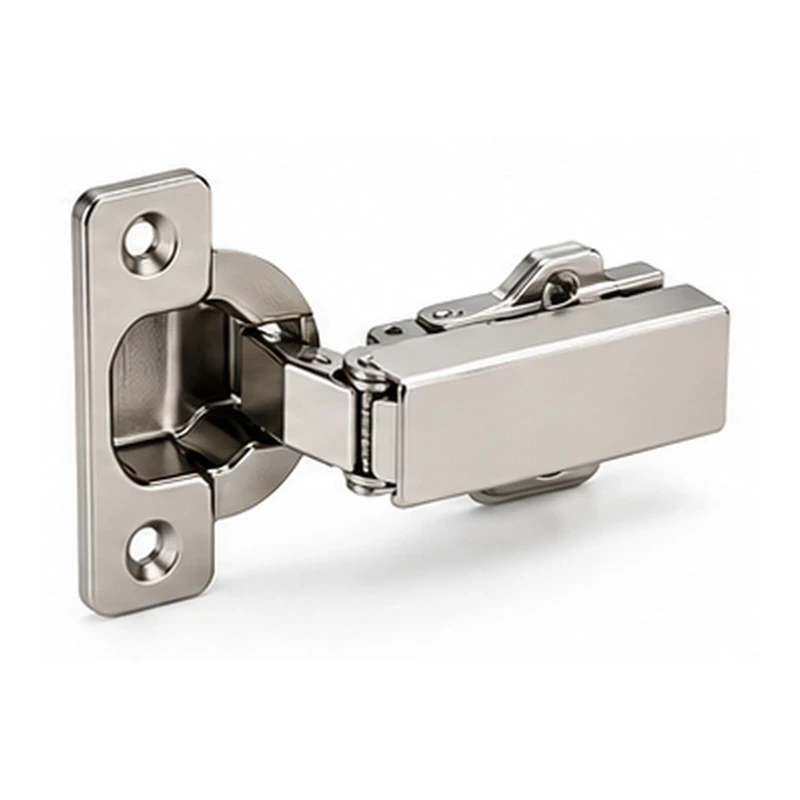 Slide-on cabinet hinge