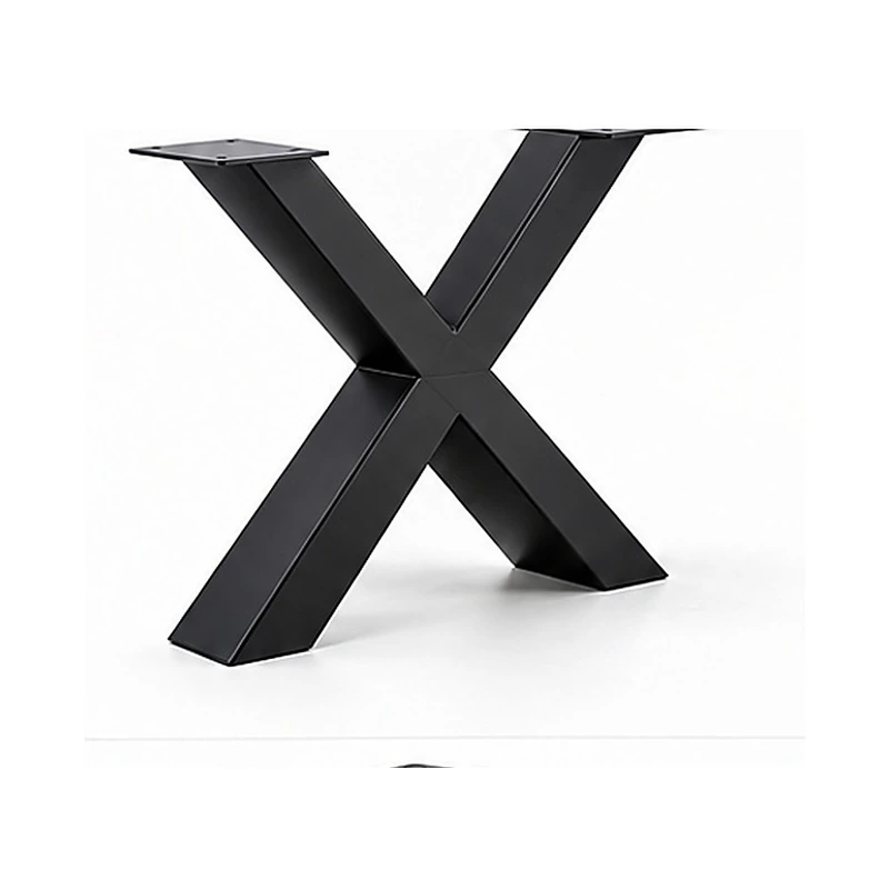Black X table base