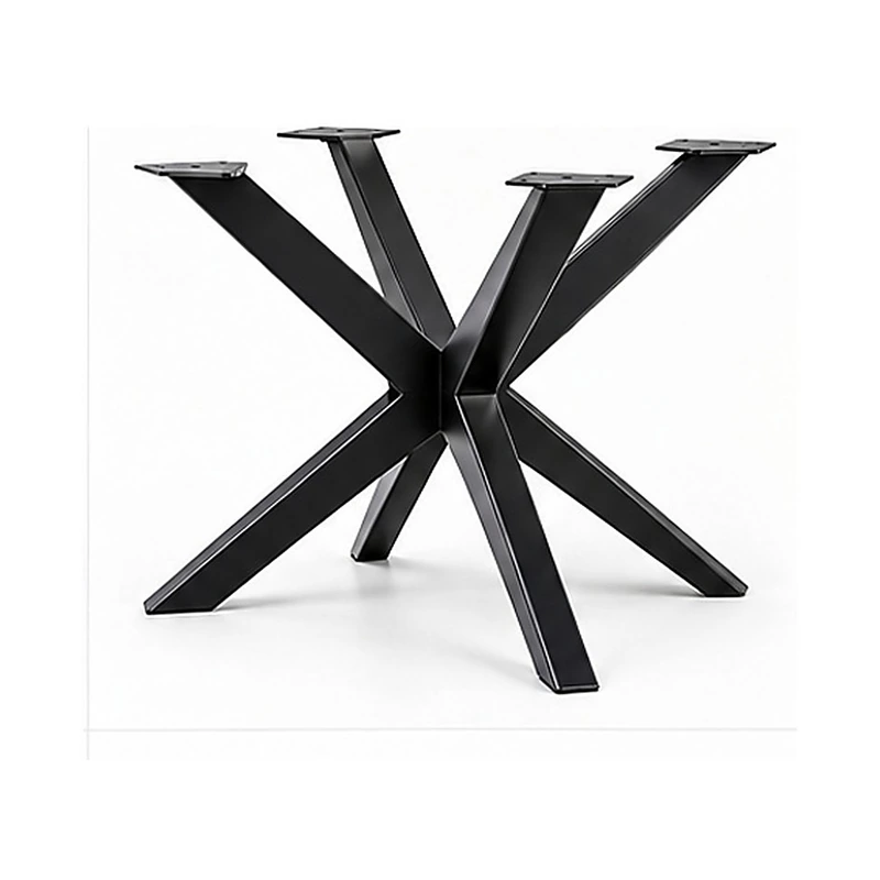 Black star table base