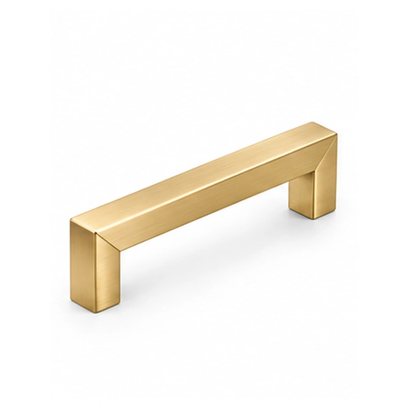 Brushed brass pull
