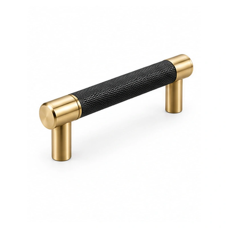 Black knurled pull