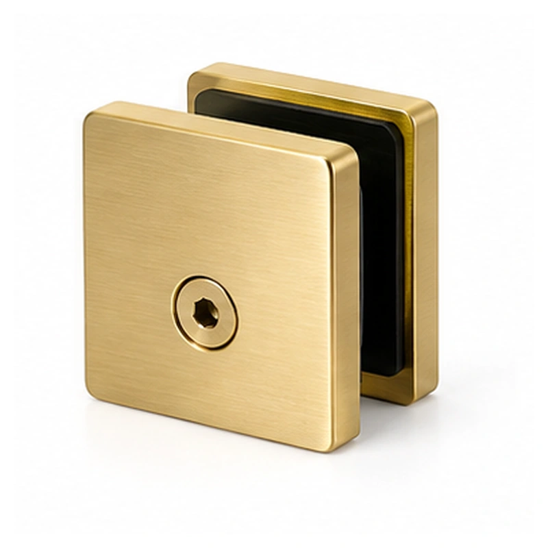 Gold square glass clamp