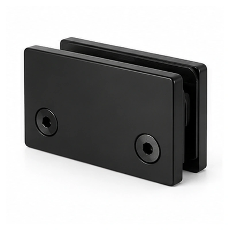 Black rectangular glass clamp