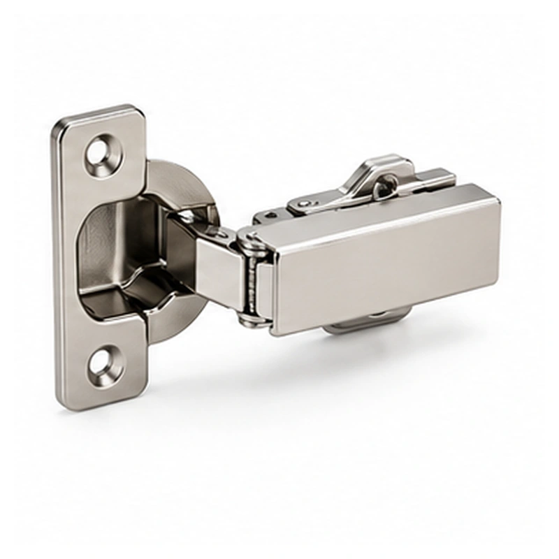 Slide-on cabinet hinge